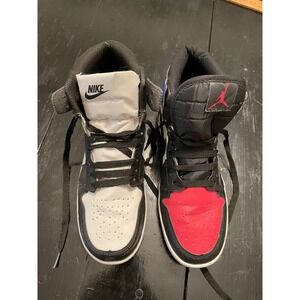 Air Jordan 1 Retro High Top 3 Mismatched Red Blue Black White Sneakers Mens 8.5